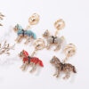 Wholesale Rhinestone Zodiac Keychain Horse Alloy Inlaid with Rhinestones