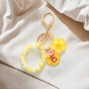 Yellow bracelet keychain