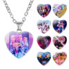 Wholesale Cute cartoon girl love necklace