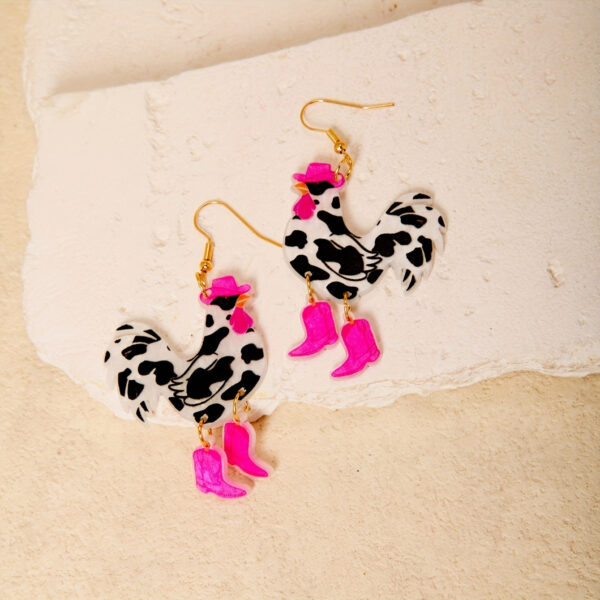 Wholesale Flat Christmas Fun Creative Animal Acrylic Earrings