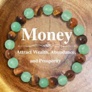 Green aventurine + tiger eye bracelet