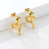 O1CN01ByPZHT1V7bEti0aGp_2214103262606-0-cib Wholesale 18k Gold-Plated Stainless Steel Stud Earrings, Snake-Shaped Cartilage Studs