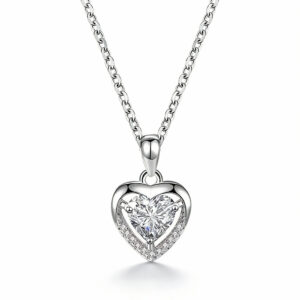 Cross-border exclusive platinum gold - white heart