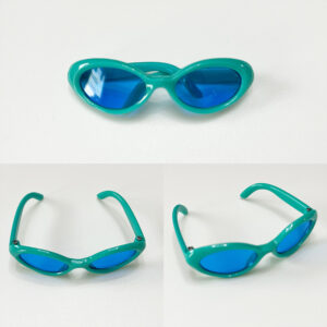Cyan frame blue lenses