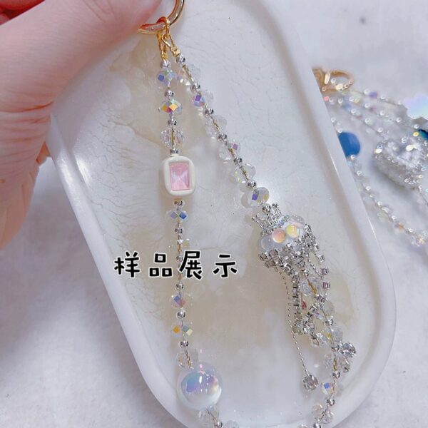 Wholesale 10pcs colored crown tassel diamond beads