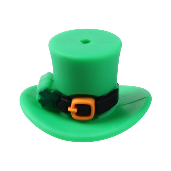O1CN01C2Wehf1CRJVBDUBOe_2217794230077-0-cib Wholesale 20pcs 3D St. Patrick's Day DIY Silicone Baby Cartoon Gum Beads Clover Beads