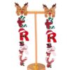 Wholesale Cartoon colored letters Christmas Acrylic Earrings