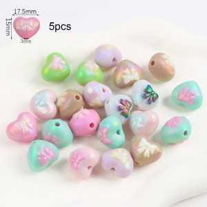 01 # 5 frosted hearts / Sold by pack 5 pieces/pack