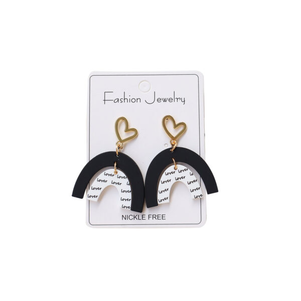 Wholesale Valentine's Day arched love ear acrylic earrings