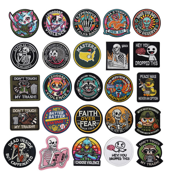 Wholesale Tactical morale badge fun and humorous satire English embroidery DIY Patches