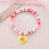 Wholesale Love Tagging Soft Pottery Bracelet Cute Resin Pendant Valentine's Day Bracelet