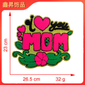 Heated hot melt glue*red and green*love letters*love mama*height 23*26.5cm