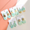 Wholesale Starry Sky Fantasy Soft Ceramic Geometric Splicing Earrings