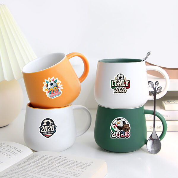Wholesale 50 Cute Cartoon World Cup Waterproof Vinyl Stickers
