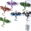 Wholesale 10pcs Enamel clay inlaid with diamond dragon animal beads
