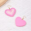 Wholesale Acrylic red gradient heart earrings