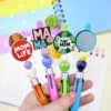Wholesale Random 100pcs Mother's Day themed DIY pen accessories soft rubber beads