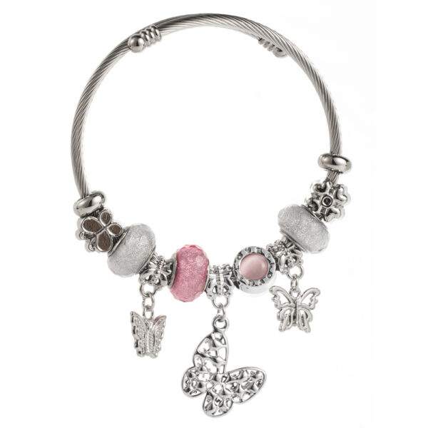 O1CN01C9knvO2LDsbA1qc9F_2206398079659-0-cib Wholesale Diamond studded bead bear heart-shaped stainless steel bracelet