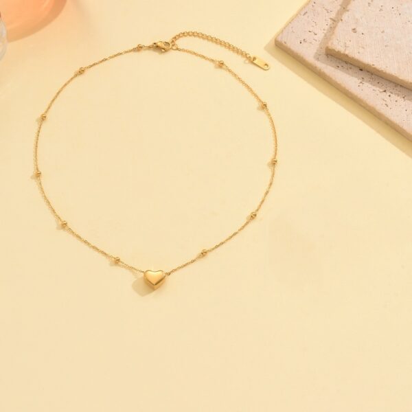 Wholesale Stainless Steel Gold Heart Necklace