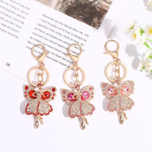 O1CN01CDVGMQ2Cv5UW2MQEa_2218609358535-0-cib Wholesale Spread Butterfly with Water Diamond Metal Keychain