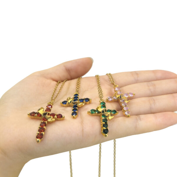 Wholesale Stylish Women's Necklace with Creative Cross Pendant