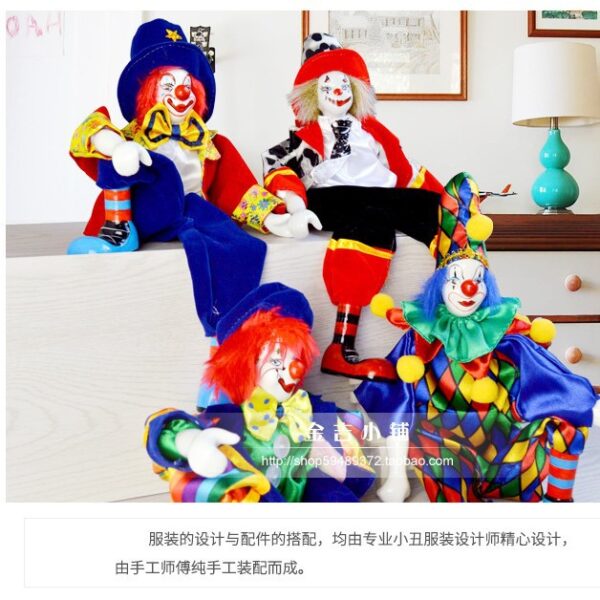 Wholesale Ceramic Hanging Clown Soft Leg Doll Accessories