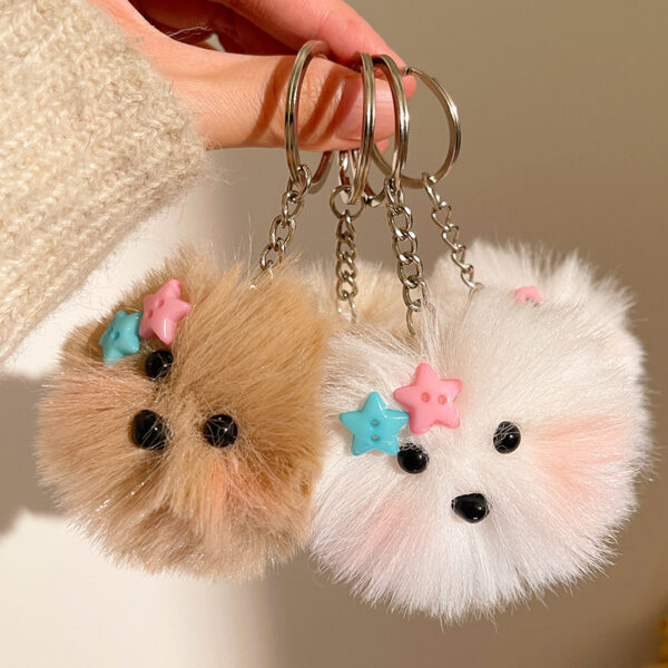 Wholesale Cartoon plush ball pendant keychain