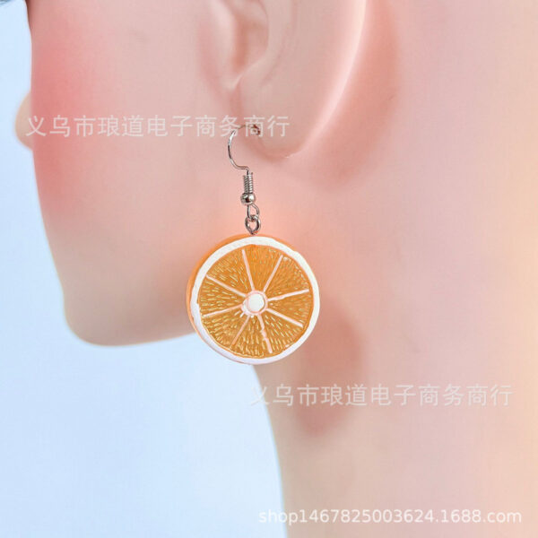 Wholesale Fruit Resin Lemon Slice Jewelry Set