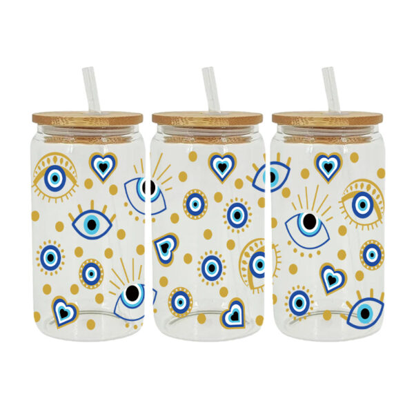 Wholesale UV Transfer Paste Glass Crystal Label Crystal Paste Cross-border Special Paste for 16oz Glass Cup 23cmX11cm