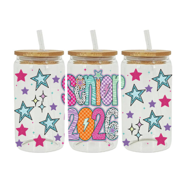 Wholesale UV transfer sticker for glass cups sticker 16OZ UV DTF WRAPS