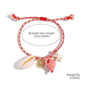 S2504-1 red conch bracelet