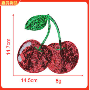 Heated hot melt glue*red*cherry*single leaf cherry*height 14.7*14.5cm