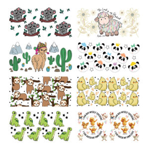 Wholesale Uv Transfer Sticker Glass Cup Crystal Label Crystal Sticker Cross-Border Exclusive for 16oz Glass Cup Special Sticker 23Cmx11Cm