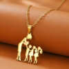 Wholesale Mother's Day Stainless Steel Necklace 18K Gold-Plated