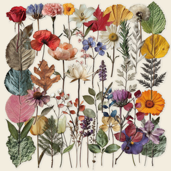 Wholesale 50pcs plant and flower waterproof vinyl stickers