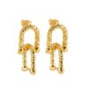 Wholesale pleated retro horseshoe buckle stainless steel fashion exaggerated earrings