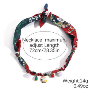 N2506-18 christmas scarf necklace