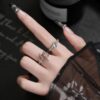 Wholesale Devil studded diamond opening ring
