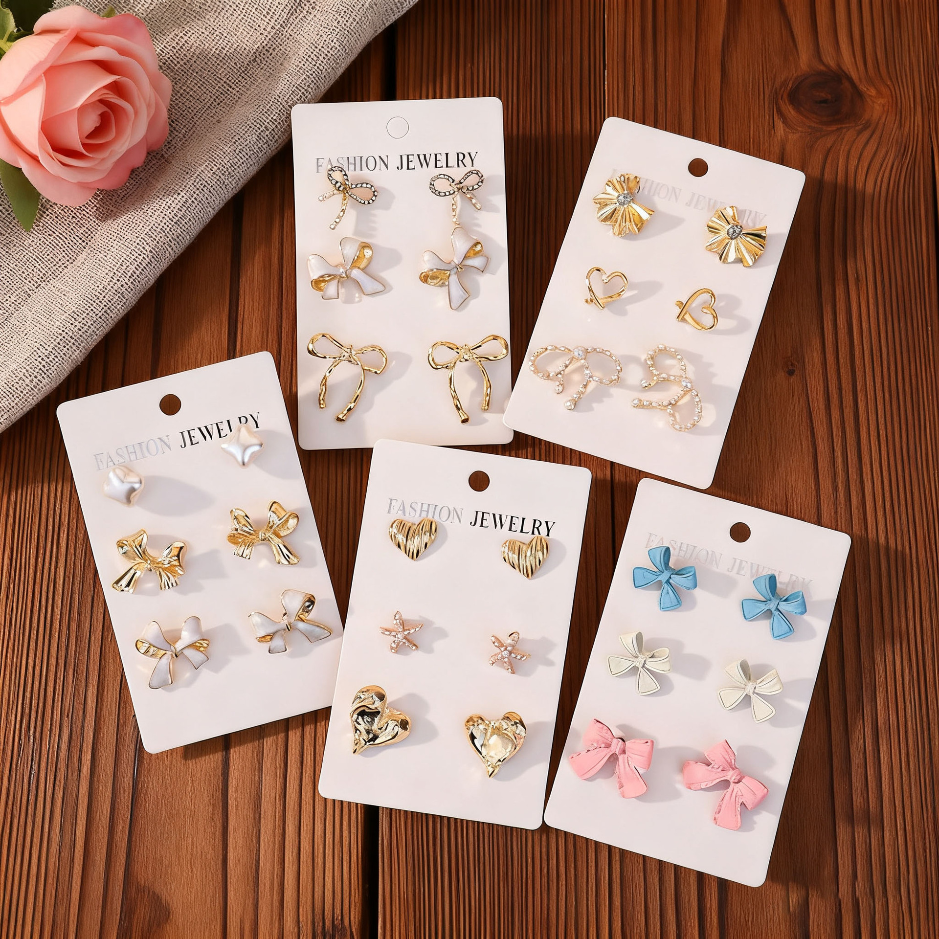Wholesale Elegant and Unique Bow Starfish Stud Earring