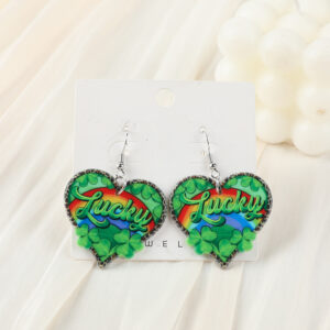 Green Love earrings