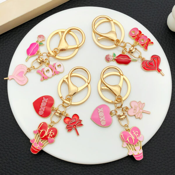 Wholesale Valentine's Day LOVE Love Candy Rose Keychain