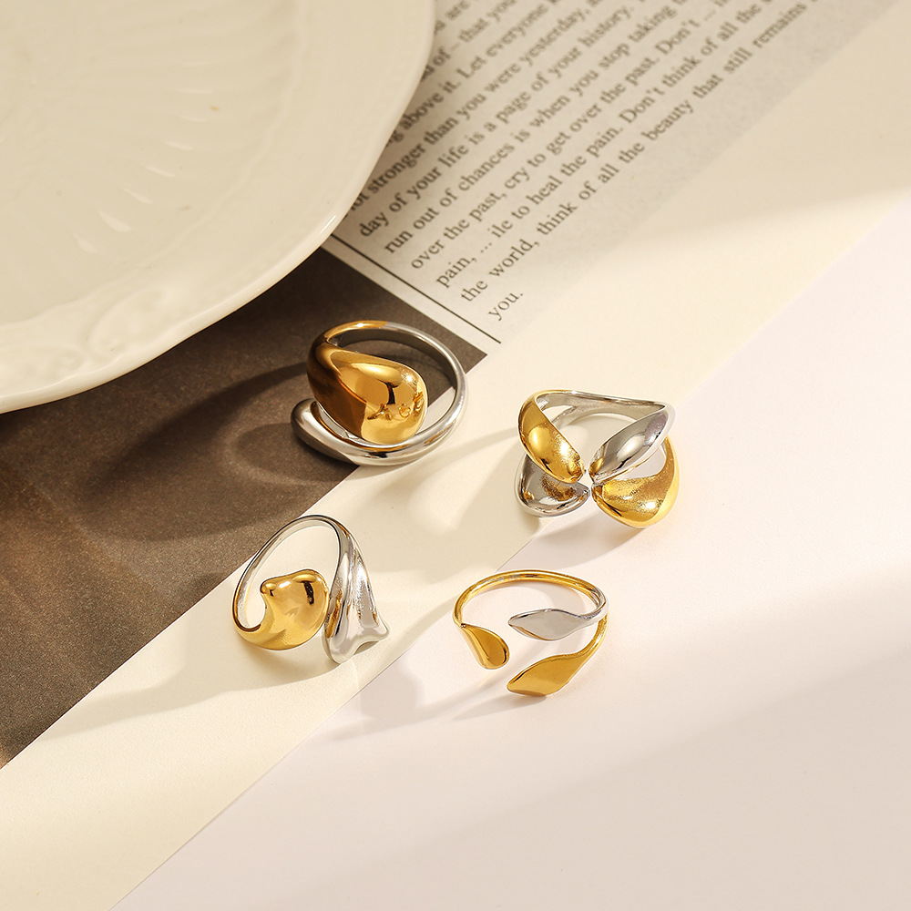 Wholesale Stainless Steel Ring Luxury Gold Non-Fading Female Opening Ring