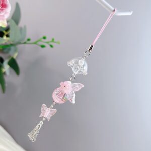 25a37 sakura fish tail wind chime [pink]