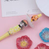 Wholesale 10pcs beaded pen with bead print flowers straight-hole beads