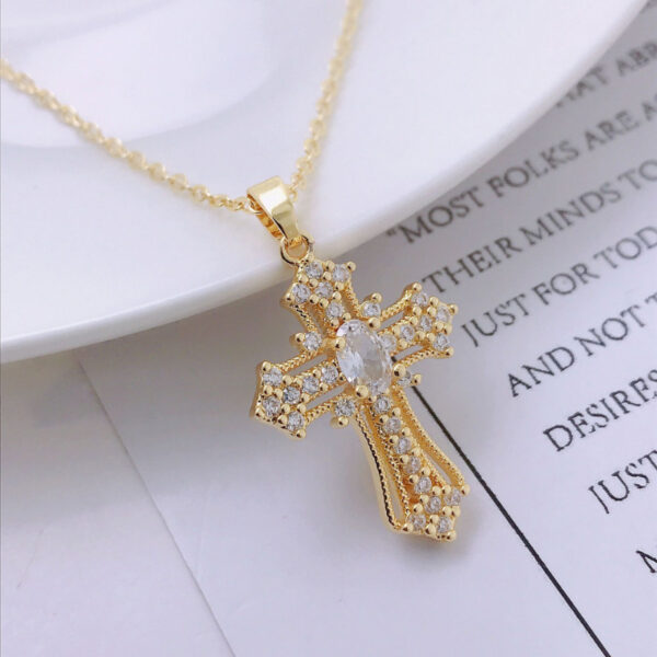 Wholesale Vintage Cross Pendant Necklace Distinctive Simple Commemorative Gift