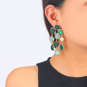 O1CN01CR8GuO2II3L73D0JC_2473019262-0-cib Wholesale Colorful geometric diamond studded Bohemian style earrings