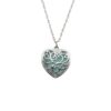 Wholesale Multi colored hollow luminous heart-shaped necklace