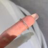 Wholesale Delicate silver mini imitation diamond ring light luxury finger ring