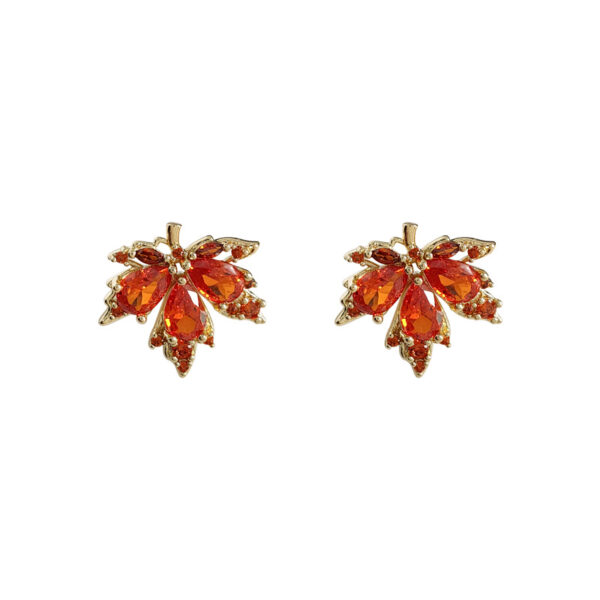 O1CN01CU6jar1UIkyl1p4cm_2597552495-0-cib Wholesale Micro inlaid zircon red maple leaf silver needle earrings