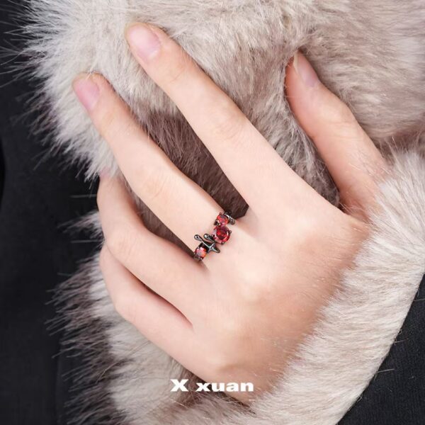 Wholesale Dark Star Zircon Sweet Cool Open Ring